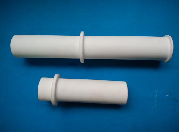 Ceramic tube with flange